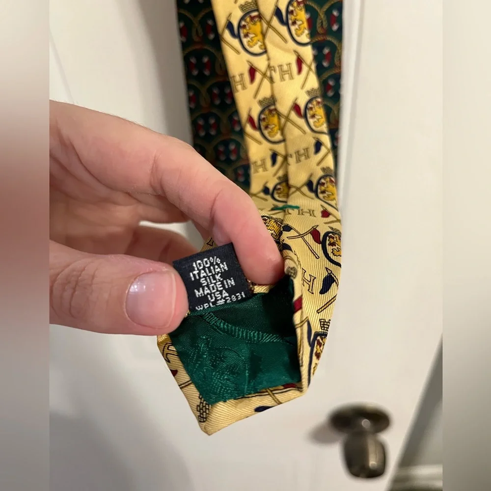 100% silk vintage Tommy Hilfiger nautical tie